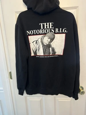 The Notorious B.I.G. Sudadera con Capucha H&M Mediana Y2K Hip Hop Negra Foto 1 de 4