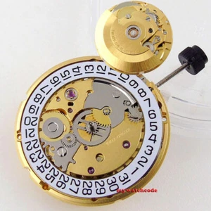 25 jewels 28800 bph golden PT5000 automatic movement replacement eta 2824-2 - Picture 1 of 8