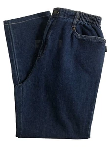 Blassport Blue Jeans ~ Women's Size 8S ~ Mom’s High Waist ~ Elastic Sides ~ Dark - Picture 1 of 8
