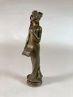 Cachet sceau 1900 ART NOUVEAU bronze femme fleur style MUCHA antique seal