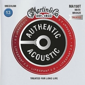 Martin MA150T Lifespan 80/20 Authentic Acoustic Guitar Strings Medium 13 - 56 - Picture 1 of 3