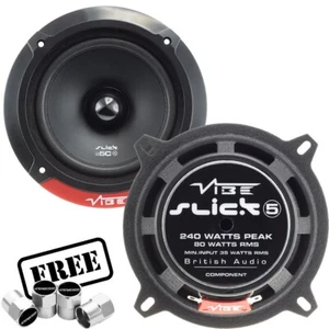 Juego de altavoces coaxiales Vibe 5,25 pulgadas 2 vías estante para puerta de automóvil 240 W negro SLICK5C-V.C✅ - Imagen 1 de 8