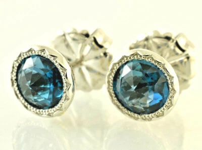 Tacori 18kt & 925 Blue Topaz Earrings - Image 1 of 4