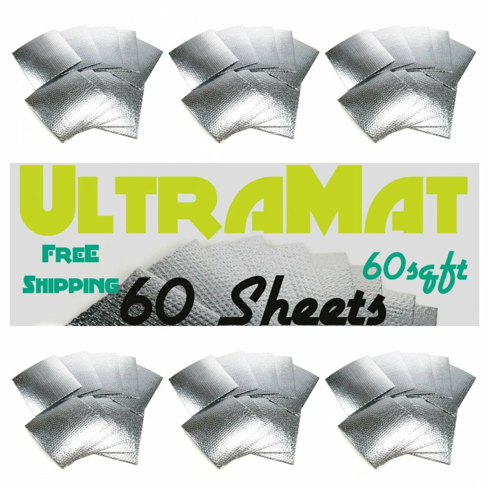 1981 - 1990 Volkswagen 60 SqFt UltraMat Heat & Sound Barrier 60 12 x 12 Tiles  - Image 1 of 4