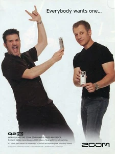2012 Print Ad of Zoom Q2HD Video Recorder w Charlie Benante & Dave Weckl - Picture 1 of 2