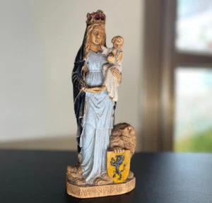 Vintage Statue Madonna & Child, 20th-century French Carved Statue plaster⭐ - Picture 1 of 13