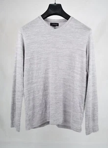 Velvet By Graham & Spencer Mens Gray Sweater V Neck Long Sleeve S  - Picture 1 of 4