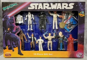 Juego de 10 monedas y tarjetas de coleccionista JusToys Star Wars BendEms 1994 en caja original - Imagen 1 de 2