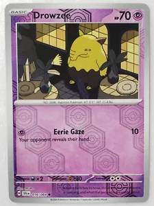 REVERSE HOLO Drowzee 016/064 NM/M - Tarjeta Pokémon Fábula Cubierta - Arte OKUBO - Imagen 1 de 2