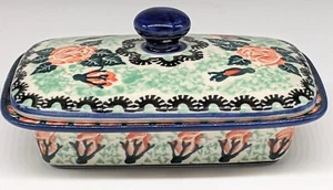Polish Pottery Butter Dish Relish box from Boleslawiec NEW - Picture 1 of 5