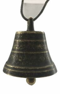 Campana campanella in ottone lucido o brunito da appendere regalo misura 5,5 cm