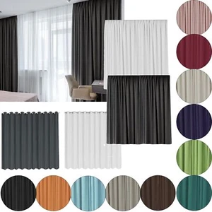 Übergröße Gardine Vorhang 3 m blickdicht abdunkelnd - Öse und Kräuselband Farben - Bild 1 von 156
