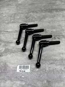 Lot Of 4 Zinc Crank Handle W/ Steel Threads, 1/2”-13 Threads, 4-3/8” Height - Picture 1 of 7