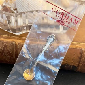 STRASBOURG by GORHAM cucchiaio di sale singolo argento sterling ciotola dorata 2,75" NUOVO - Foto 1 di 8