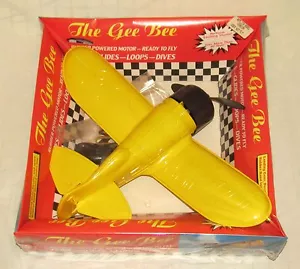Disney Rocketeer Gee Bee 30s Racer Rubber Band Flying Plastic Airplane 1991 MIB - Picture 1 of 6
