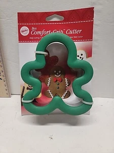 Gingerbread Boy Green Cookie Cutter Wilton Comfort Grip Stainless Steel New 2003 - Picture 1 of 6