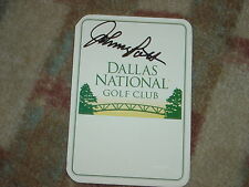 Johnny Pott Dallas Open Signed Dallas National Scorecard