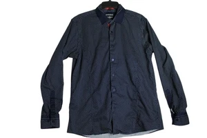 Barabas L/S Blue Polka Dot Button Down Dress Shirt Mens Large - Picture 1 of 6