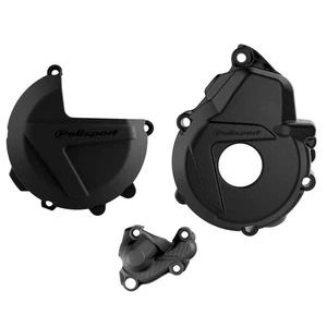 Polisport Clutch & Ignition Protectors For KTM EXC-F 250 350 2017-2023 Black - Picture 1 of 1