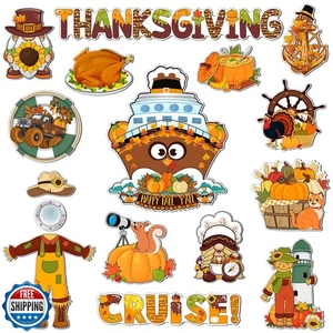 16 Piezas Otoño Acción de Gracias Imanes Puerta de Crucero Pegatinas Nevera Refrigerador, Fal - Imagen 1 de 5