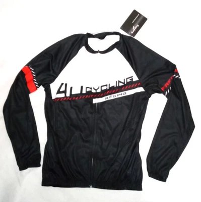 ¡Nuevo con etiquetas!  Camiseta deportiva de ciclismo 4UCycling para hombre M cremallera completa, dobladillo sin montar, bolsillos Foto 1 de 4