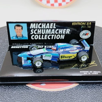 MINICHAMPS 1/64 Michael Schumacher Benetton Renault B195 GP Brasil '95 510956401 - Image 1 of 4