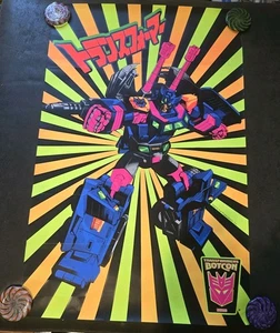 Transformers BotCon 2010 Poster Blacklight UV Neon Print Clench Decepticon - Picture 1 of 20