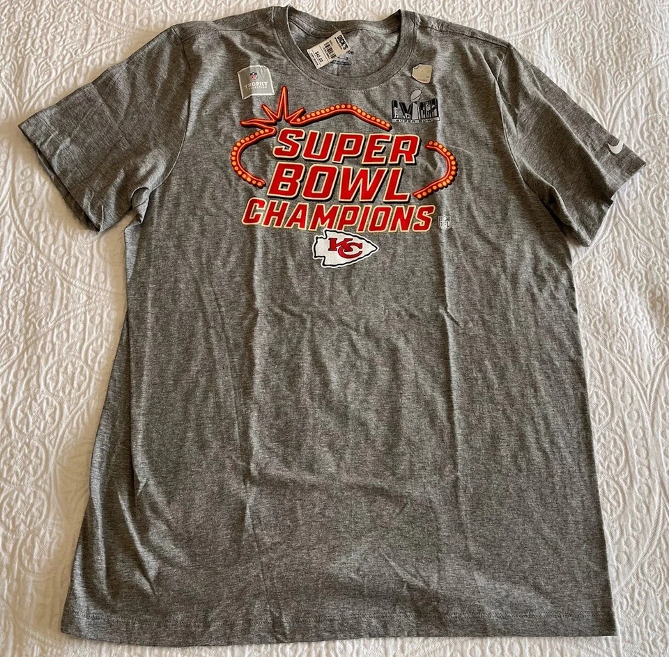 Nike Kansas City Chiefs Super Bowl LVIII Champions Locker Room T-shirt Large