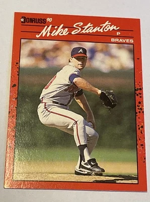 1990 Donruss #508 Mike Stanton Atlanta Braves Rookie Error - No DOT AFTER INC - Image 1 of 3