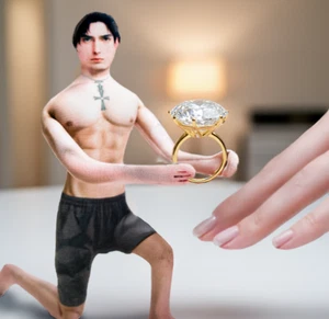 [Funny] Muscle Man Jointed Doll Posable Action Figure Gag Gift Quirky Character - Afbeelding 1 van 12