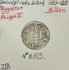 DENIER - AUGUSTE PHILIPPE II (1150-1200) - Monnaie en Billon // TTB - Foto 1 di 2