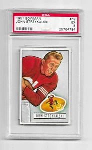 1951 BOWMAN FOOTBALL CARD #69 JOHN STRIKE STRZYKALSKI GRADED PSA 5 NQ NFL 49ERS - Picture 1 of 5