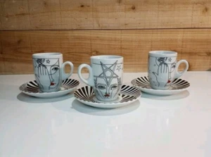 Astral Magic Espressotassen & Untertassen Set New Age Bauhaus MASTER FINE PORZELLAN - Bild 1 von 10