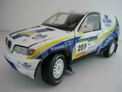 BMW X5 #207 RALLYE RAID VENTO DI SABBIA 2004 ALPHAND MAGNES SOLIDO 1/18 DAKAR - Immagine 1 di 4