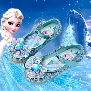 Disney Frozen Princess Elsa Cartoon Soft Sole Sandals Baby Girl Princess Shoes C - Picture 1 of 9