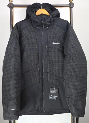 Jaqueta masculina EDDIE BAUER NOVA US$ 379 650 com capuz reflexiva de ganso tamanho XL esqui - Imagem 1 de 4