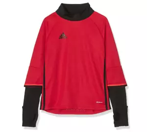 YOUTH ADIDAS Boys Size M 10-12 Red Condivo 16 Training Top L/S Red/Black - Picture 1 of 10