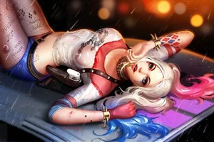 Póster arte en lienzo anime niña 24"x36" impresiones de pared pinturas decoración - Imagen 1 de 5