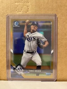 2018 Bowman Chrome Chris Archer Gold Refractor 22/50 Tampa Bay Rays #63
