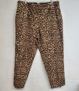 Michael Kors Womens Size 20W Leopard Animal Print Polyester Straight Leg Pant  - Photo 1/6