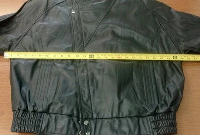 Chaqueta forrada Thinsulate de cuero negra para motocicleta talla grande ¡impecable!  Foto 1 de 4