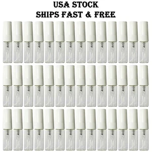 3ml 0.10oz empty perfume clear glass mini spray bottles white atomizer wholesale - Picture 1 of 6