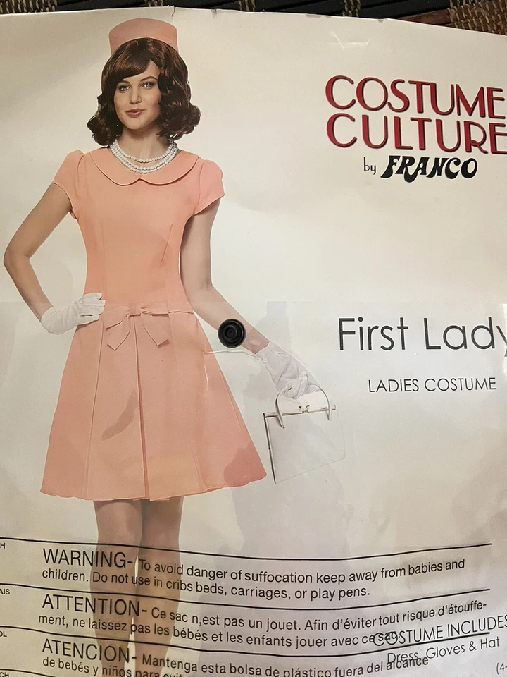 Disfraz histórico de Halloween de primera dama rosa para mujer Foto 1 de 1