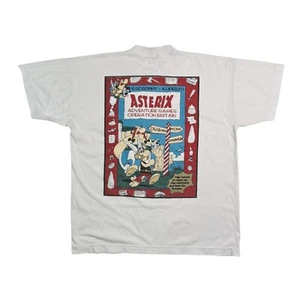Vintage 90s Asterix and Obelix T-Shirt Comic Book Cartoon Movie White Tee - Bild 1 von 7
