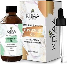 Kriaa Goodness Essential Oils 4Oz (118ml) with Glass Dropper, 100% Pure Oils