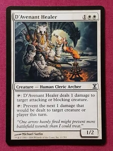 Magic The Gathering TIME SPIRAL D'AVENANT HEALER white card MTG - Foto 1 di 2