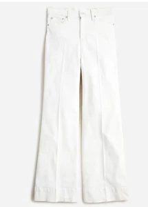 J.Crew Womens $148 Wide Leg Denim Trouser White Size 35 BM338 - Picture 1 of 7