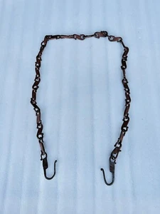 Antique Solid Iron Planter Hanging Chain Old Iron Hand Crafted Swing Chain Hook - Picture 1 of 4