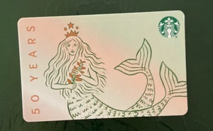 Rarität - Starbucks Gift Card 2020 "Jubiläumskarte 50 Jahre" 1971-2021 Meerjungfrau - NEU! - Bild 1 von 6