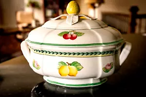 Villeroy & Boch "French Garden Fleurence" 84 oz. Porta Ovale Apertura Larga 10" - Foto 1 di 7